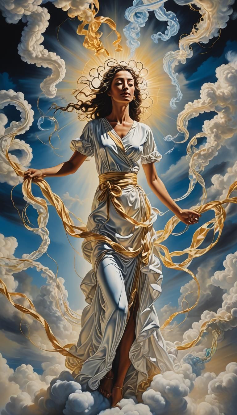 Sophisticated Diva in Divine Light, Surrealist Nano Art