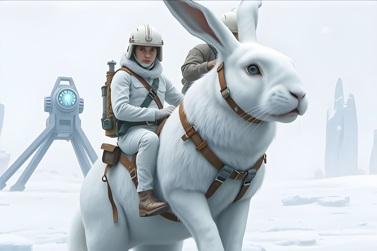 Heroic Luke Skywalker Rides Snowy Tauntaun Through Winter La...