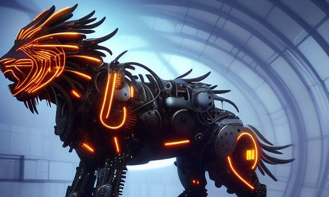 Futuristic Cybernetic Animals in Artgerm Style