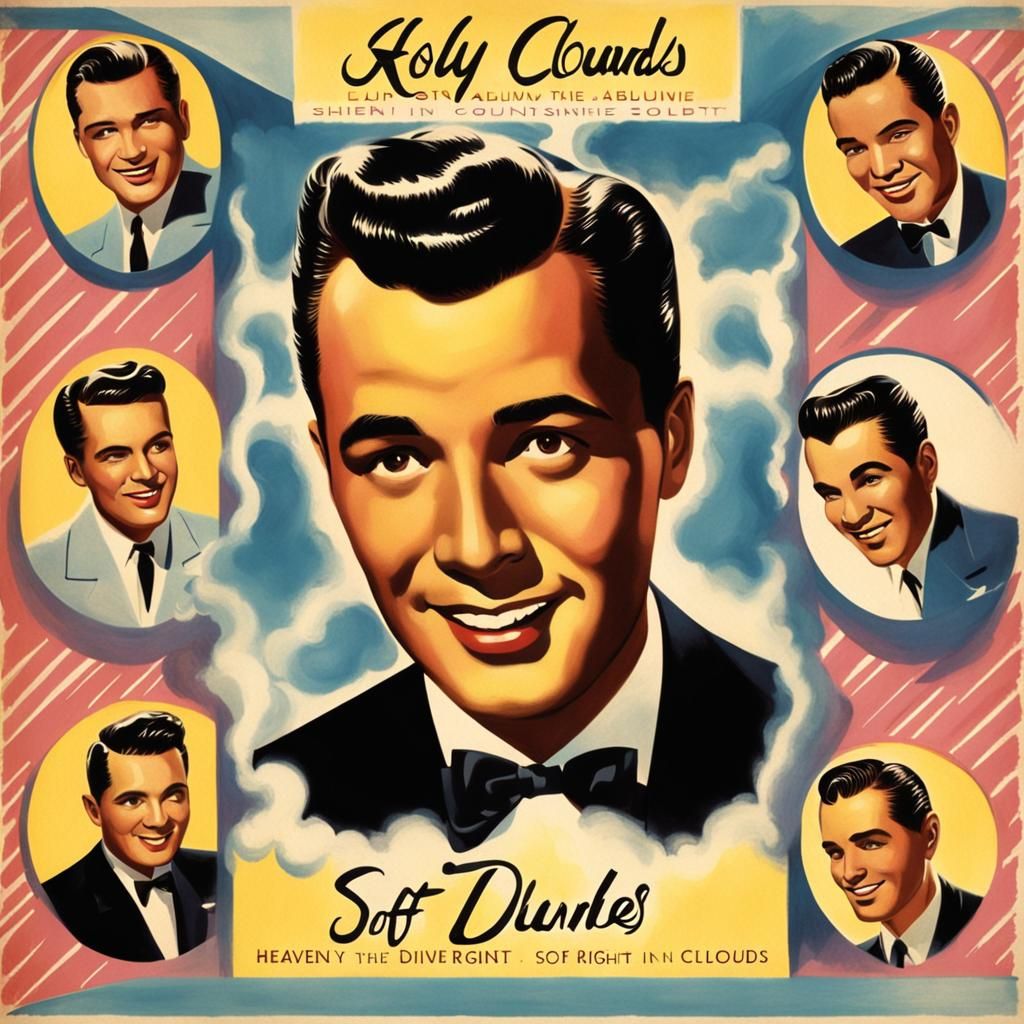 Vintage 50s Crooner Album Cover in Soft Focus