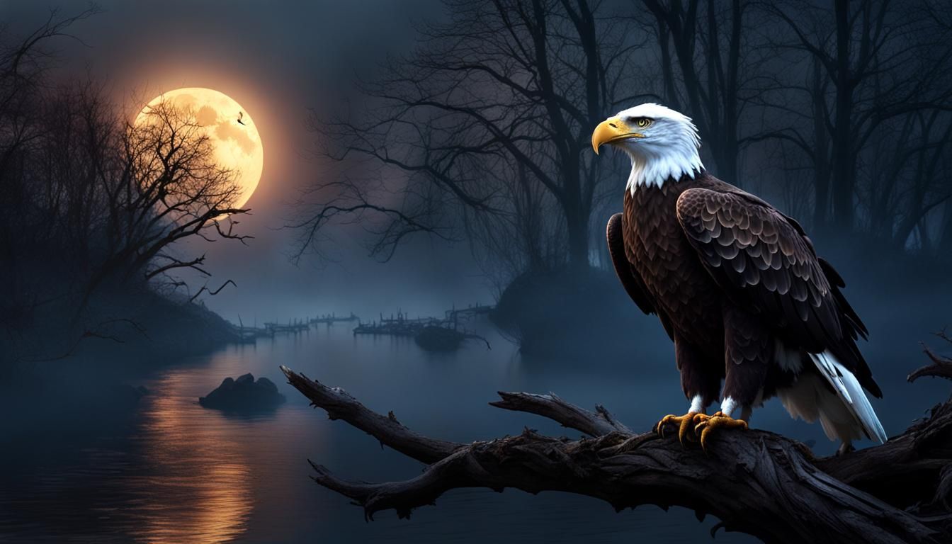 eerie, eyrie, Erie ! A beautiful bald eagle returns to its E...