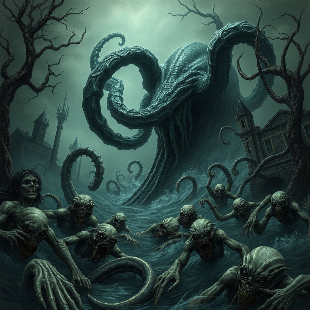 Dagon Emerges from the Deep: A Gothic Horror