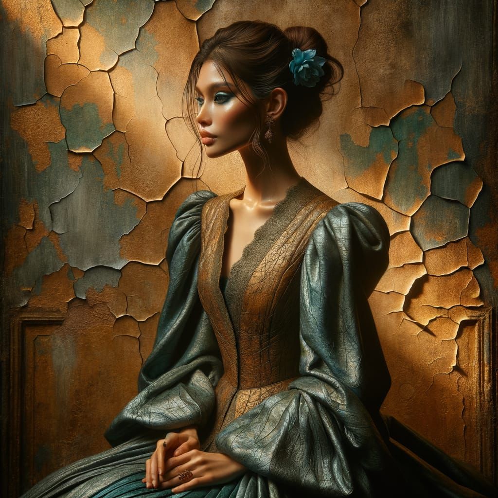 Regal Woman in Fantasy Realism Style Portrait
