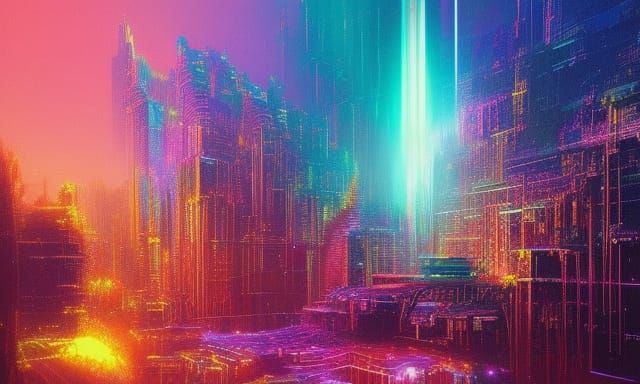 Futuristic Sci-Fi Art: Light, Frequency, and Vibration