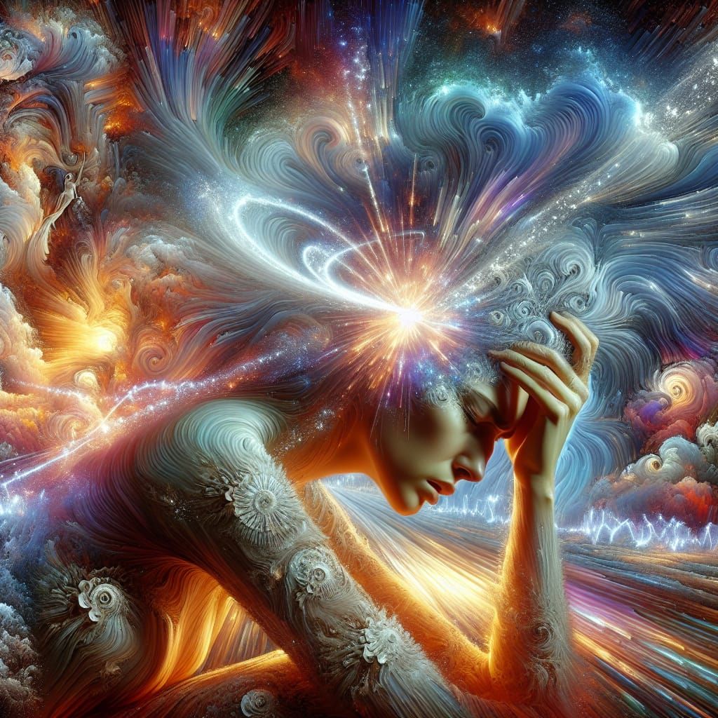 Migraine Pain: Intense Emotion in Vibrant Colors