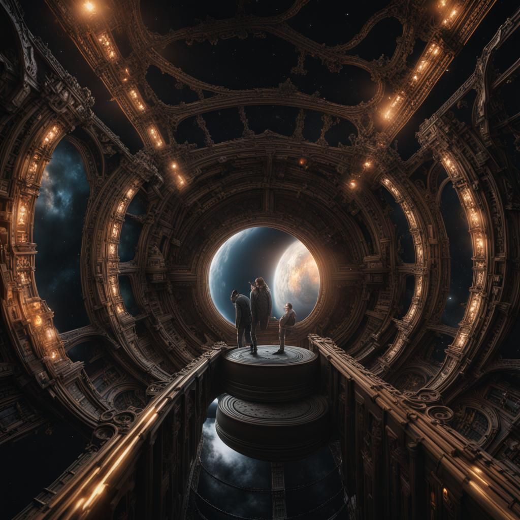 General Relativity Rabbit-Hole: Digital Matte Painting