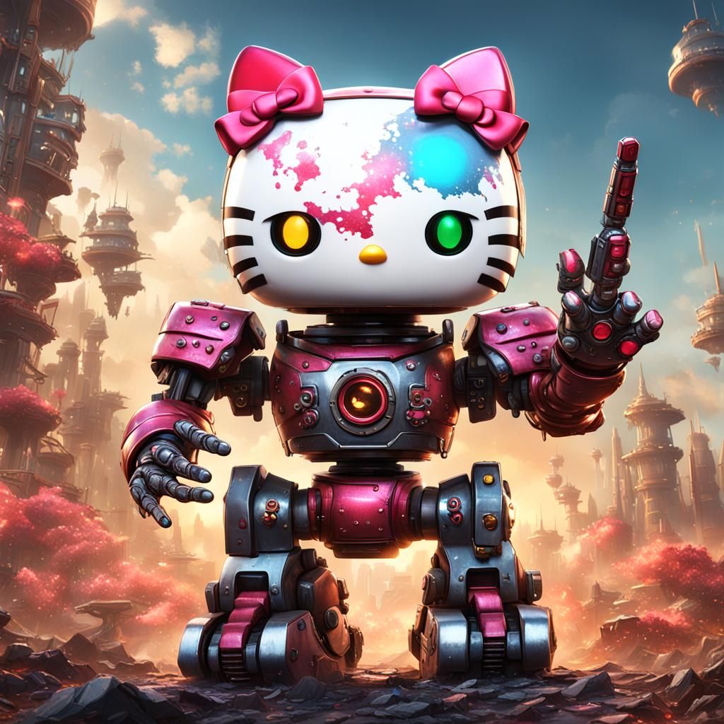 Hello Kitty War Robot Concept Art
