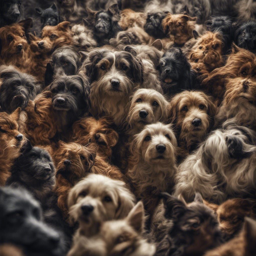 Hyperrealistic Army of Pets in Cinematic Style