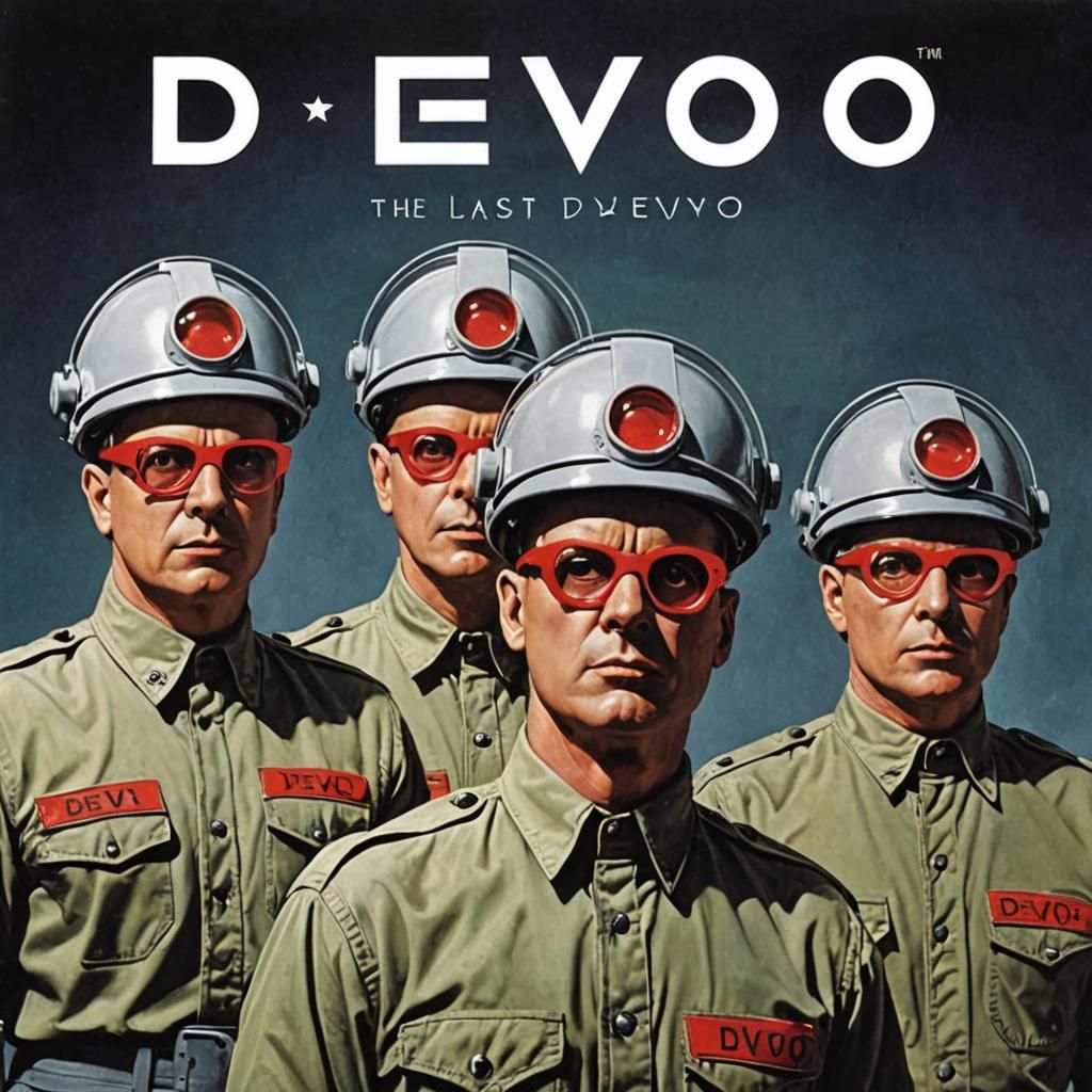 Futuristic Album Cover Art in Retro Style