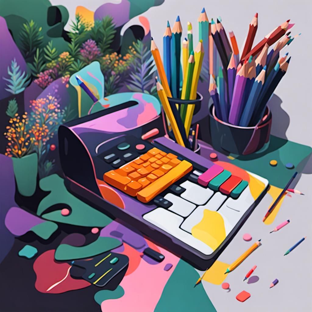 Abstract Art of Everyday Objects in Complementary Colors