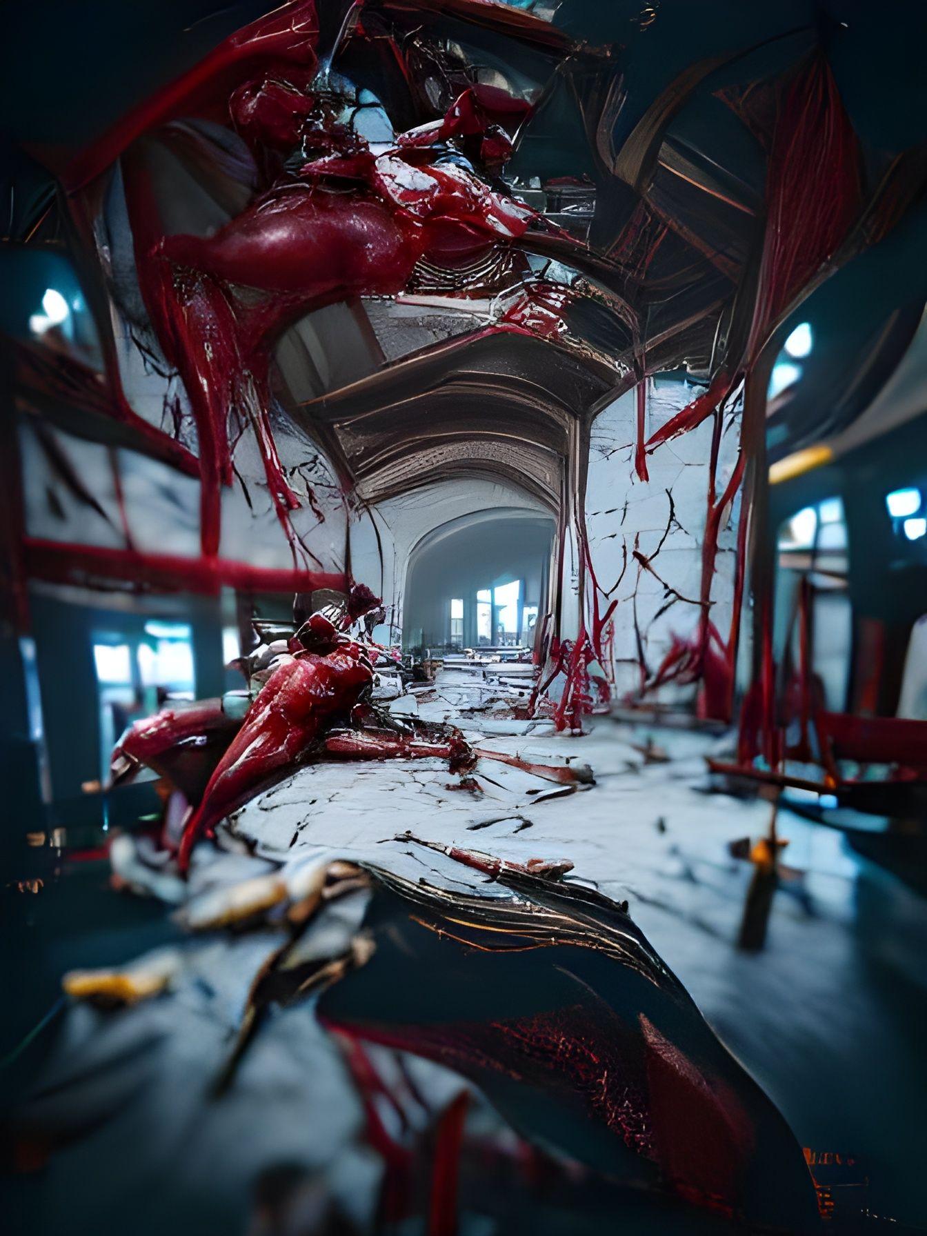 Transfigured Figure in Blood: An 8K 3D Rendering