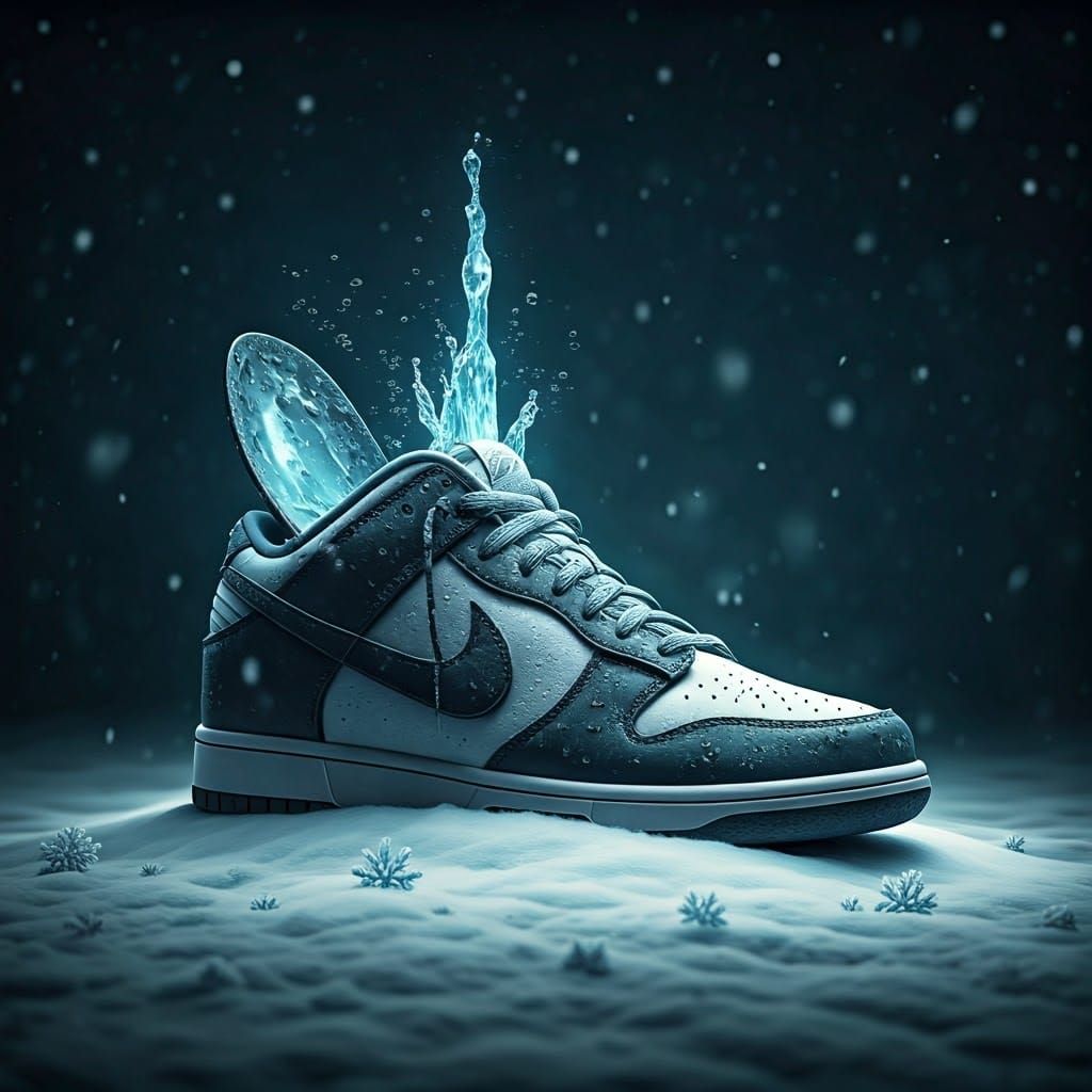 Nike Shoe Reveals Miniature Winter Waterfall