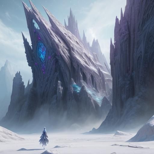 Girl in Crystalline Fantasy World