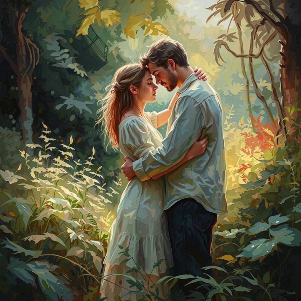 Intimate Portrait of a Couple in Tender Moment