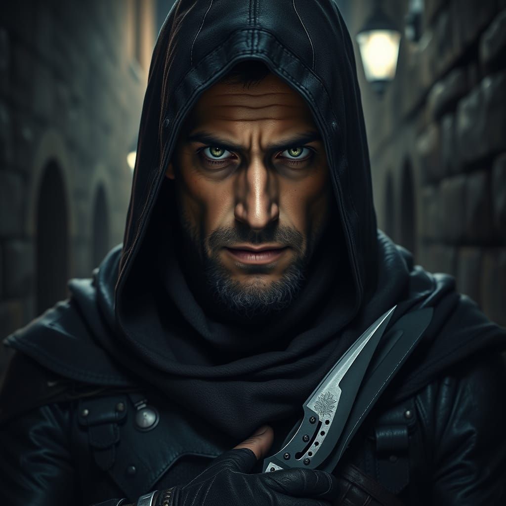 Shadowy Assassin Emerges from the Night