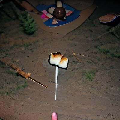 Campfire S'mores with Giant Marshmallow