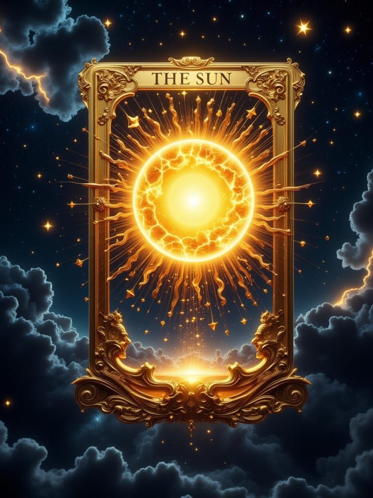 The Sun 🌞 with <lora:FiosArcaneCards:1.0> &<lora:Celestial ...