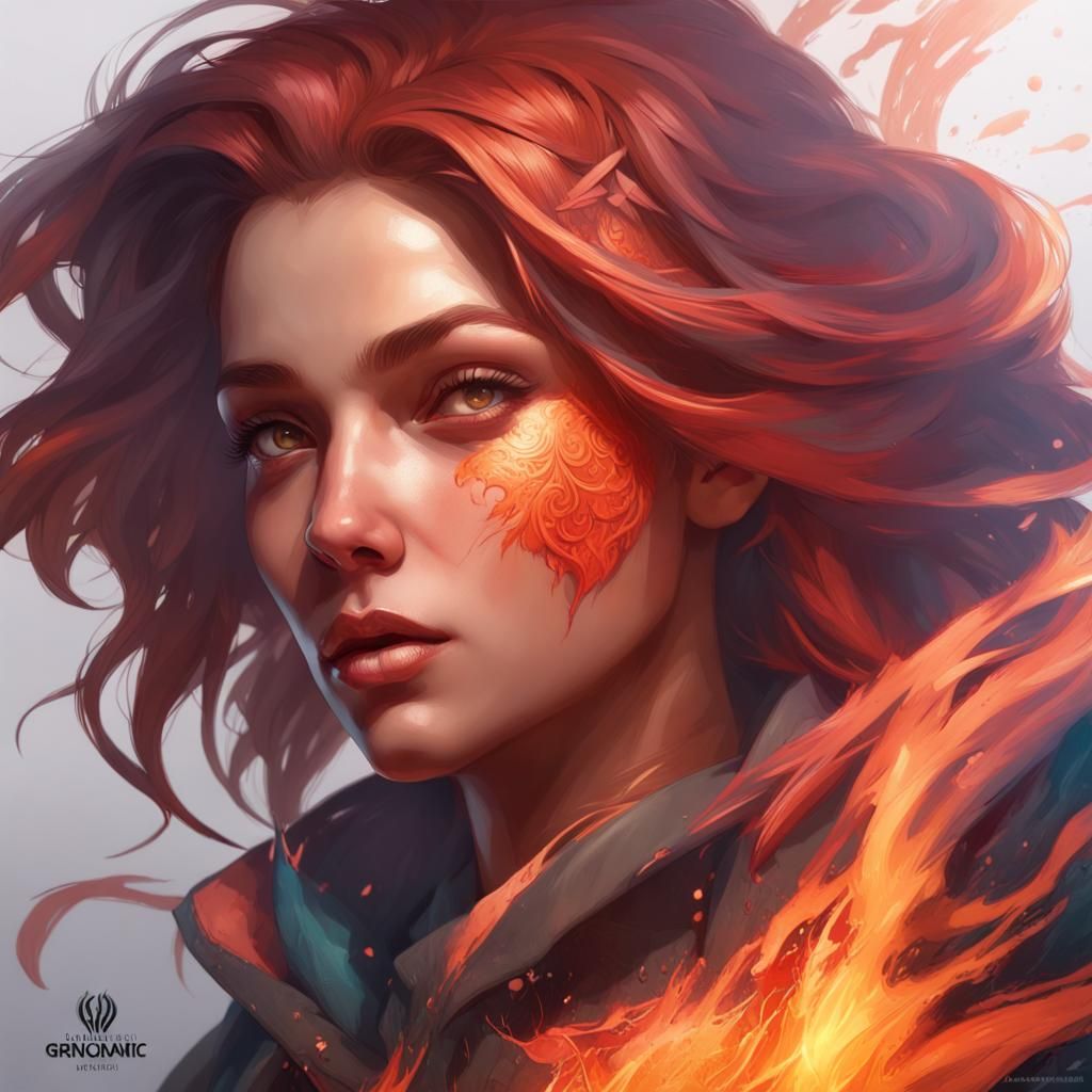 Fiery Aircraft Portrait in Hyperdetailed Digital Art