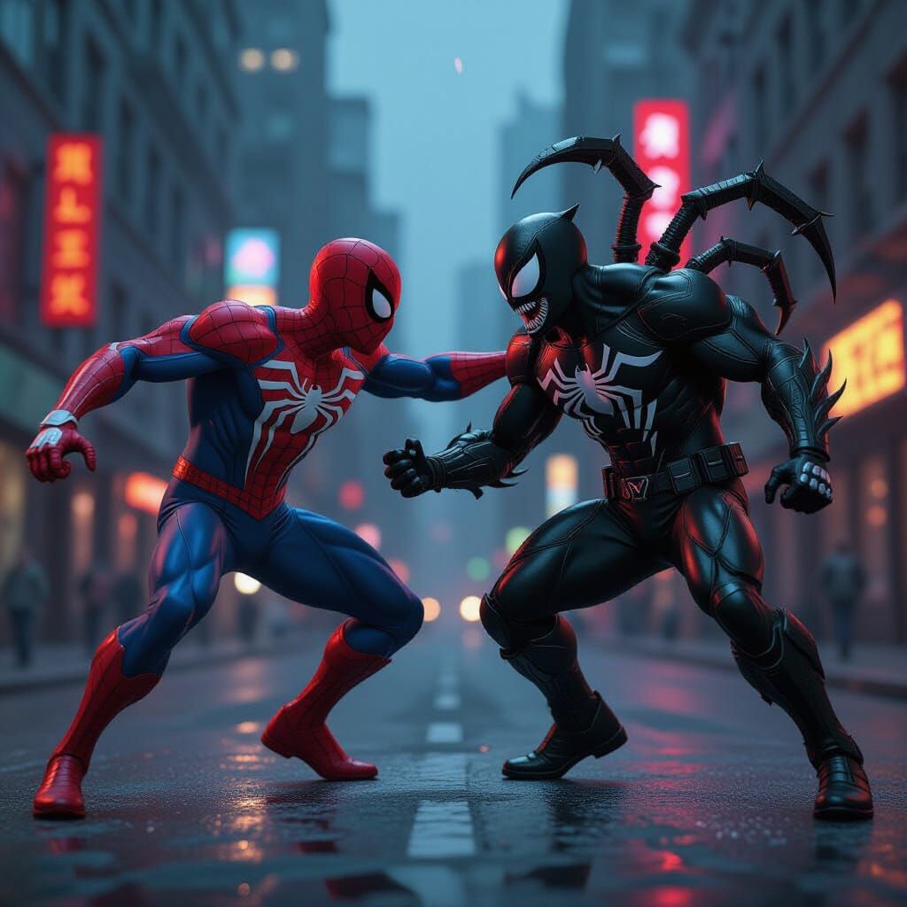 Spider-Man vs Scorpion: Cinematic 3D Game Art