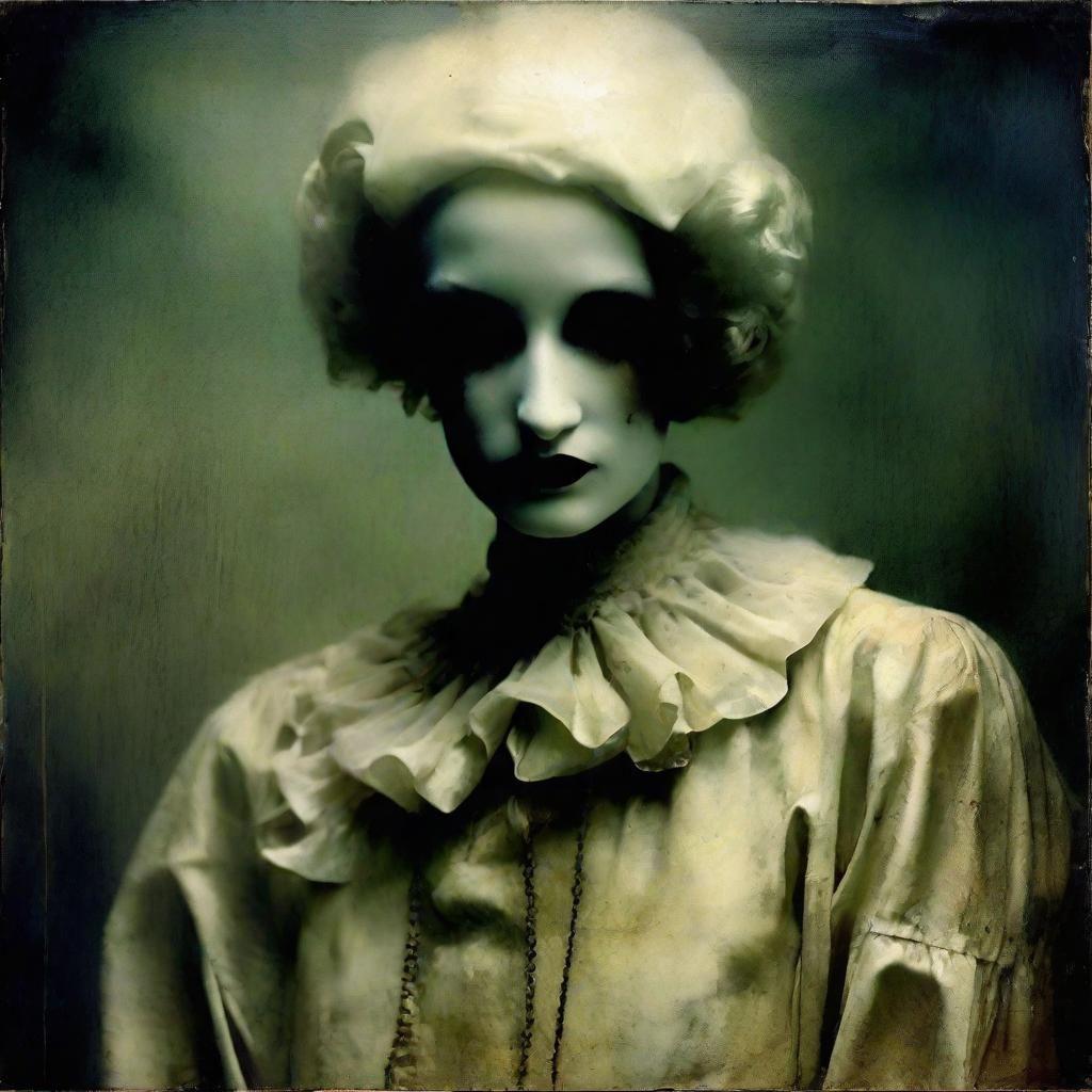 Surreal Pierrot in Oils with Expressive Brushwork