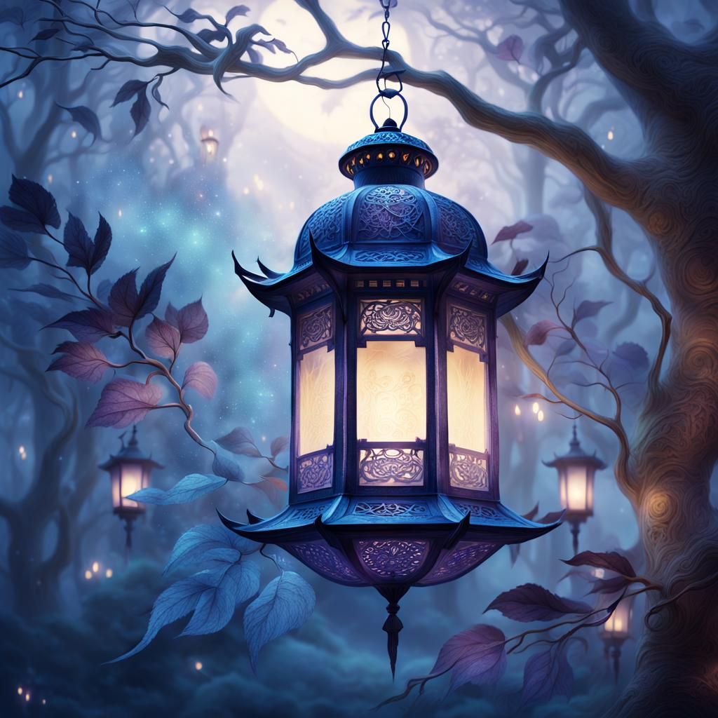 Whispering Celestial Lantern in Soft Golden Light
