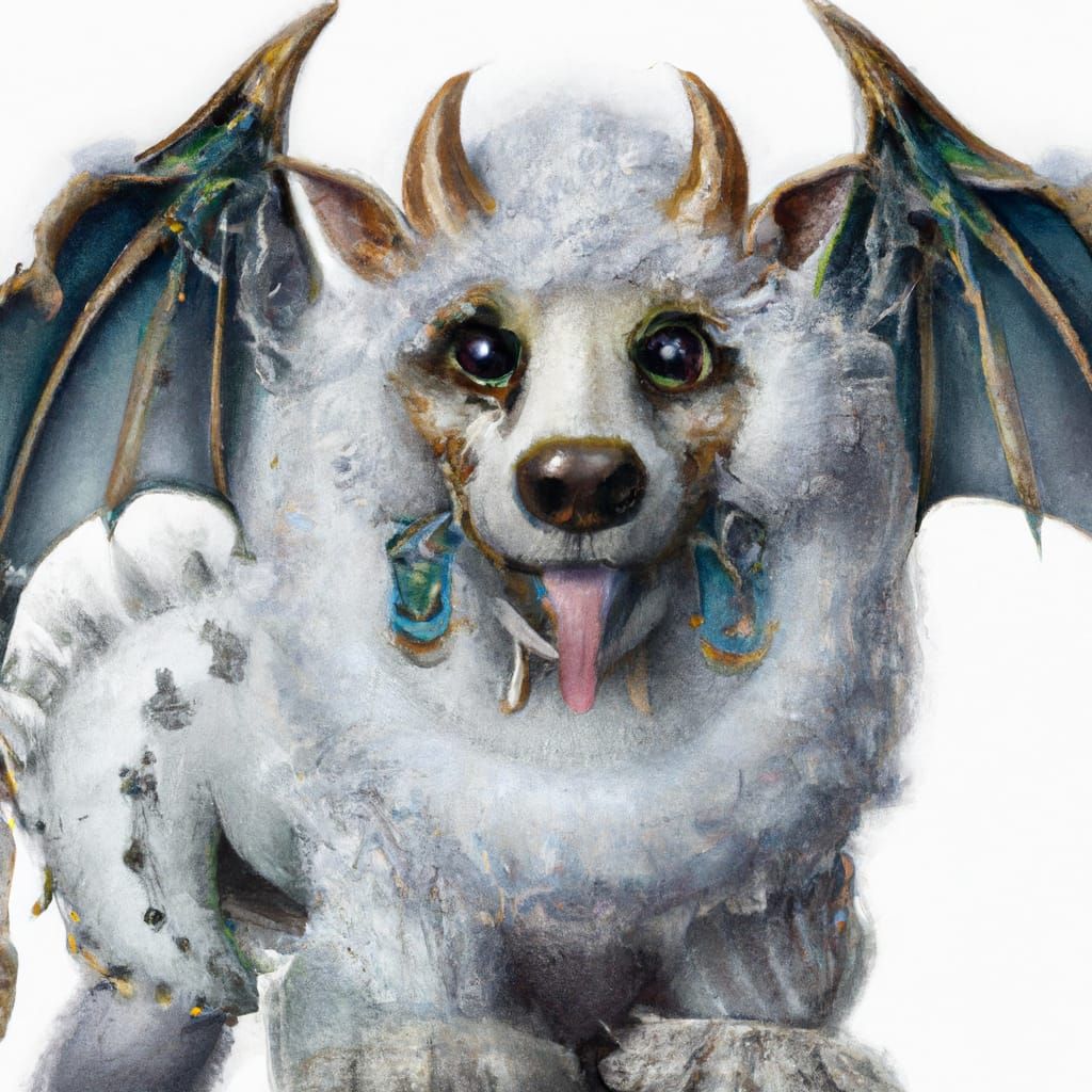 Iridescent Fluffy Dragon of Luck and Magic