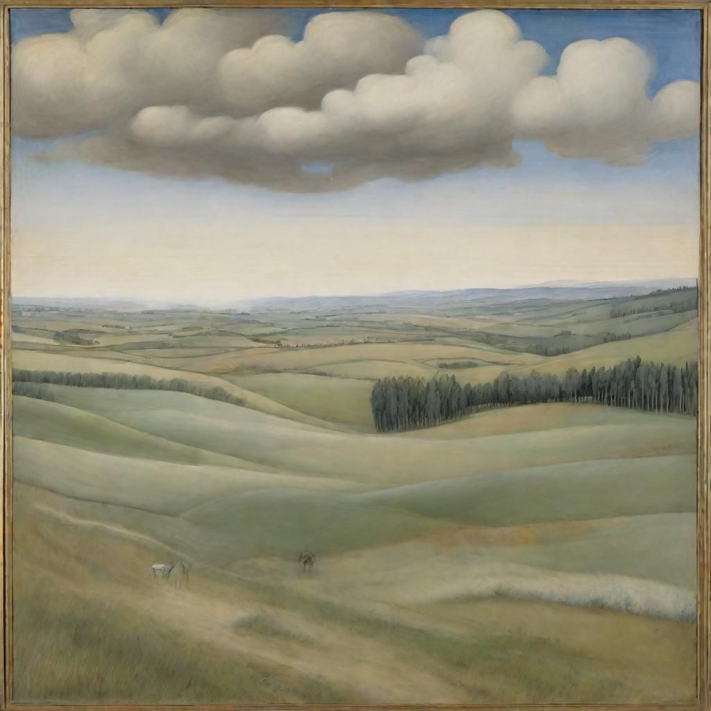 Wind Sweeping Clouds: A Digital Renaissance Abstract