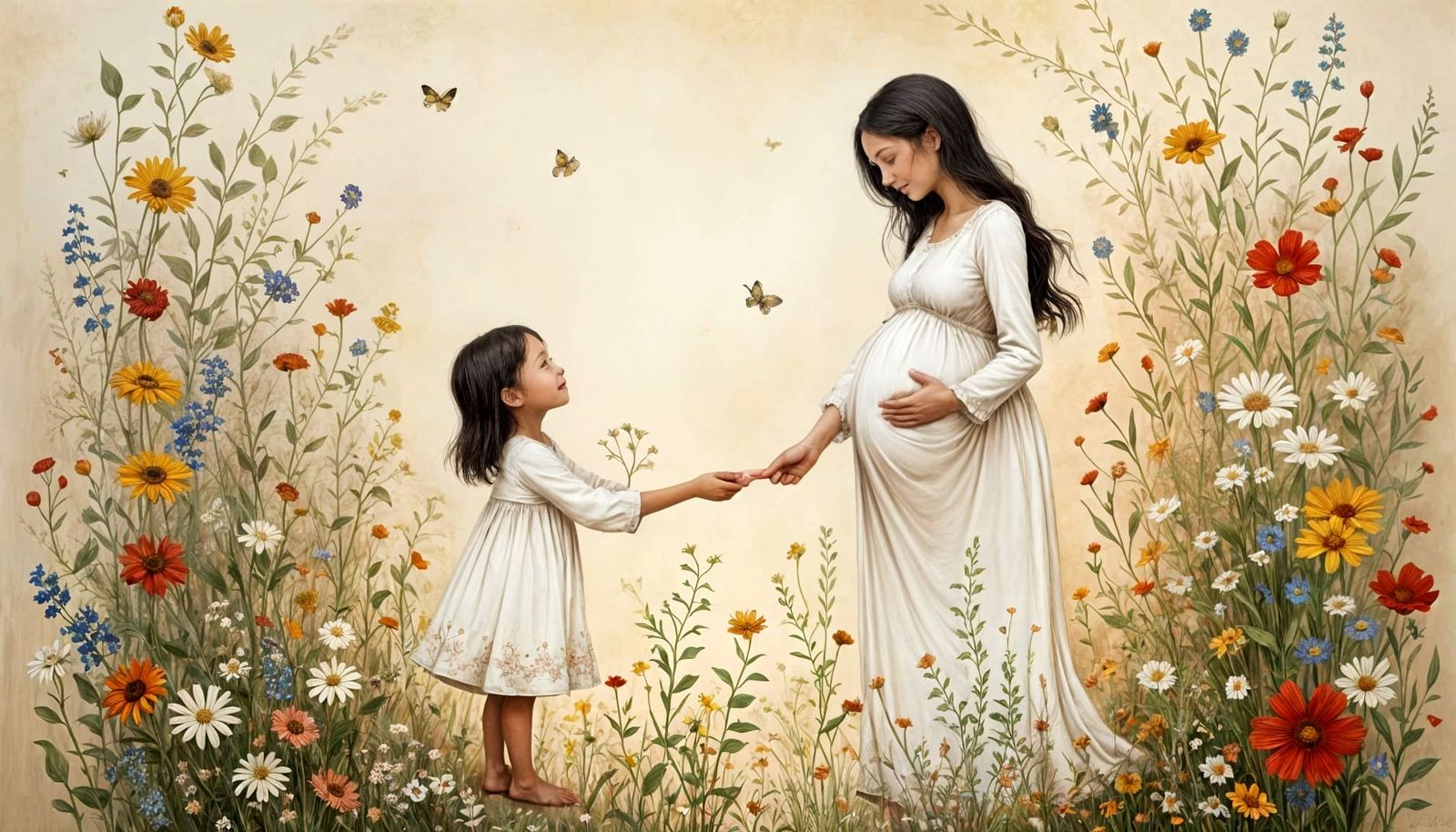 Respect Life Illustration with Mother and Child