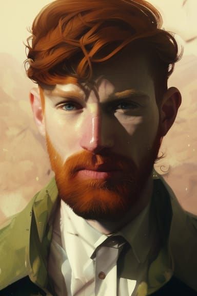 Friendly Ginger Renaissance Man Portrait