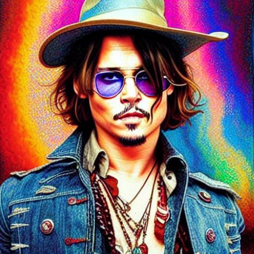 Young Celebrities in Pointillist Hyperrealism