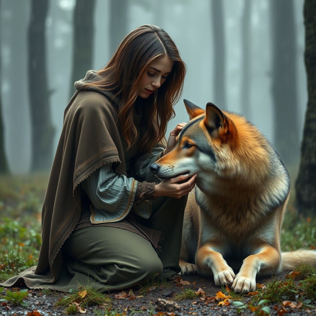 Soothing Forest Encounter in Vibrant Realism