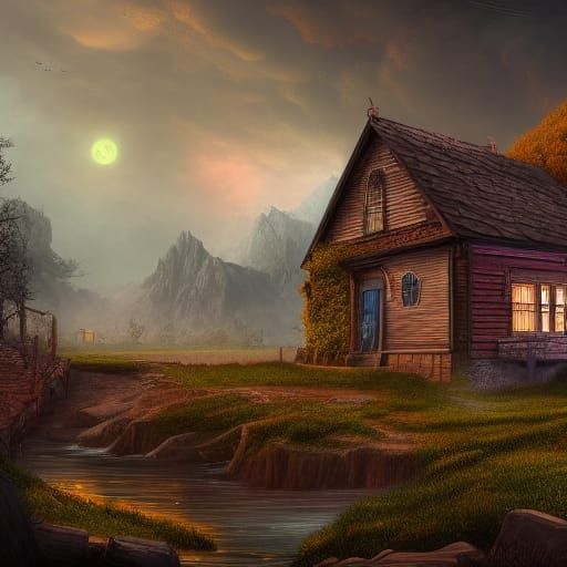 Old Schoolhouse: Detailed Matte Painting in Unreal Engine