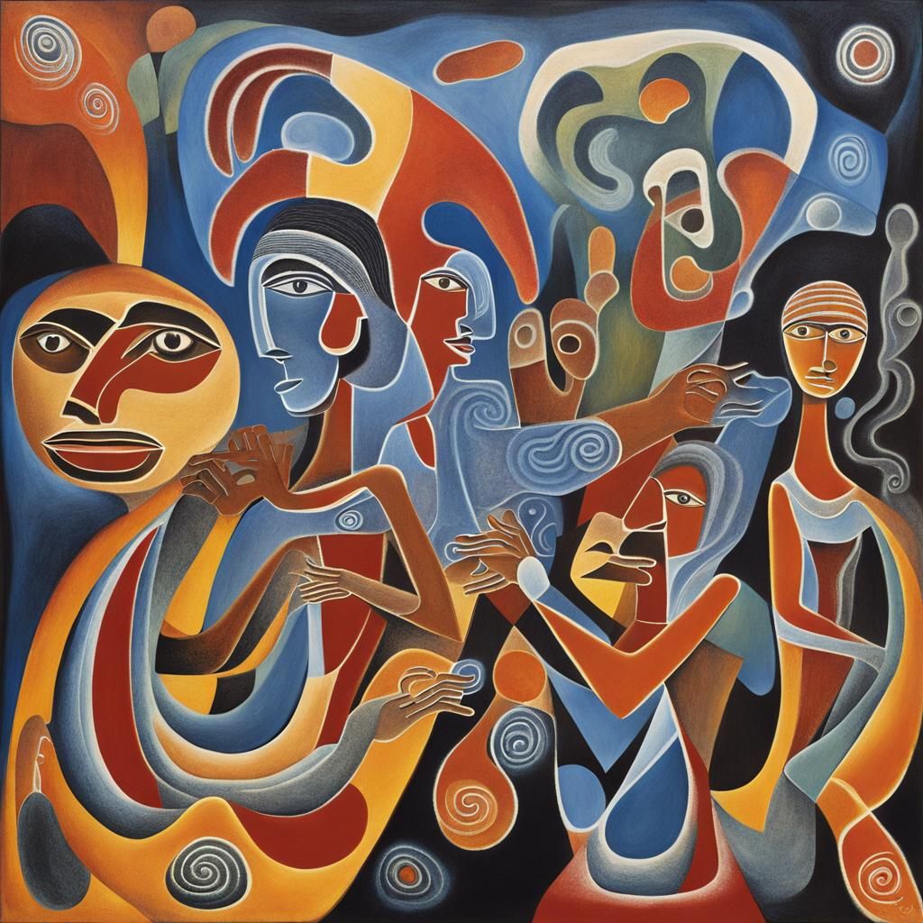 Études sur Aboriginal Rock Art Painting of Wandjina, Inspira...