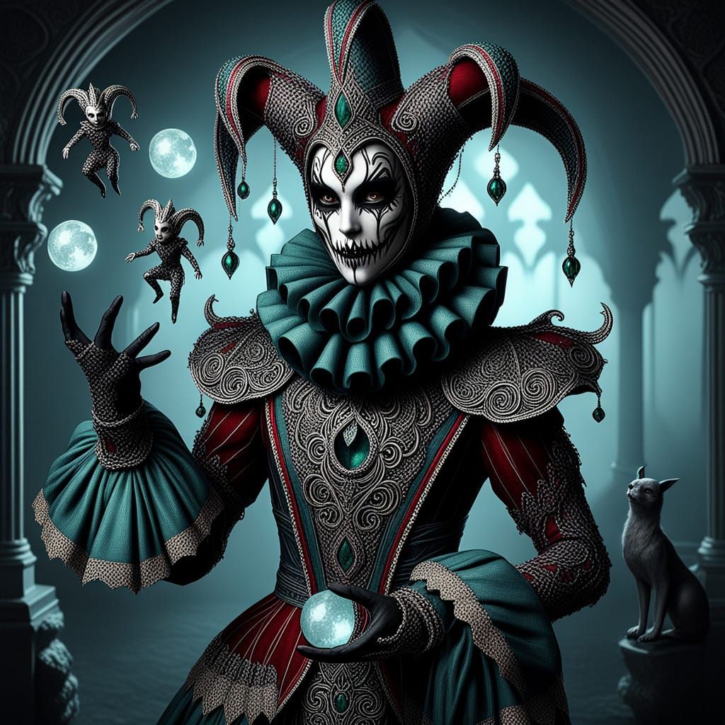 Gothic Jester in Grand Cathedral