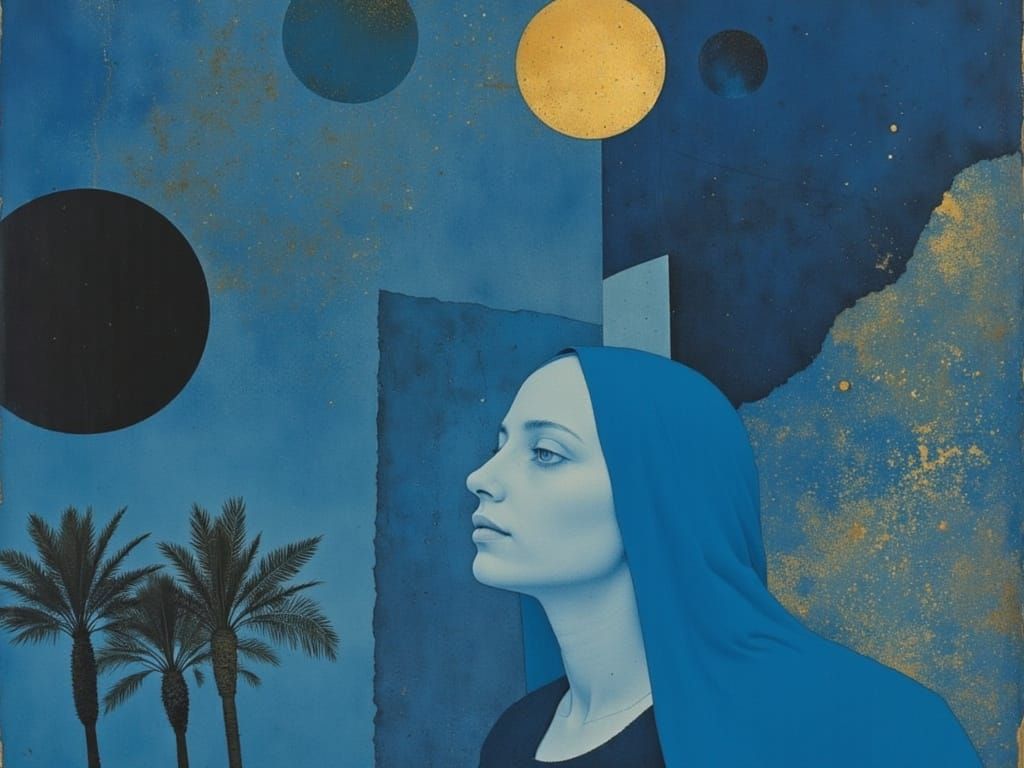 Whimsical Goth Scene in Iridescent Hues