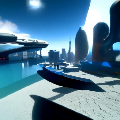 Futuristic City by Alien Ocean in Unreal Engine Style