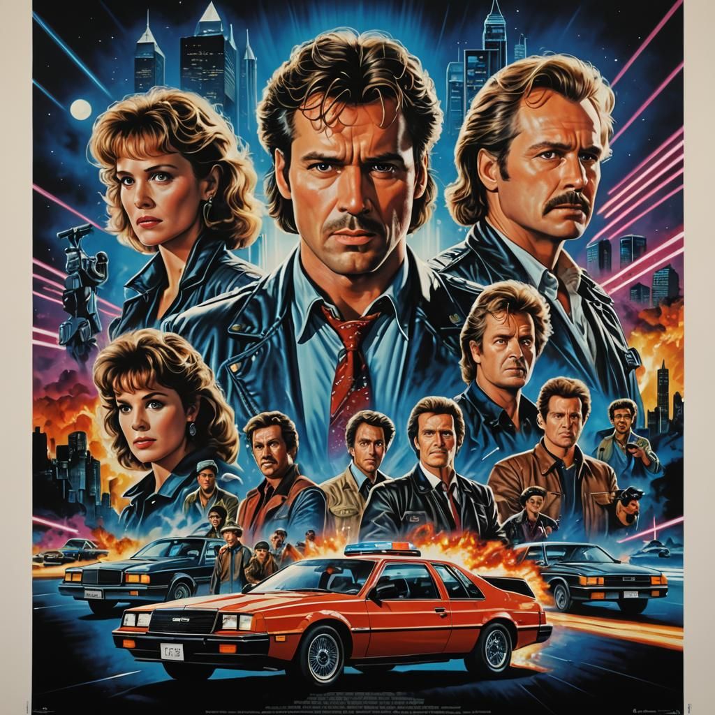 Hyperrealistic 80s Movie Poster Concept Art