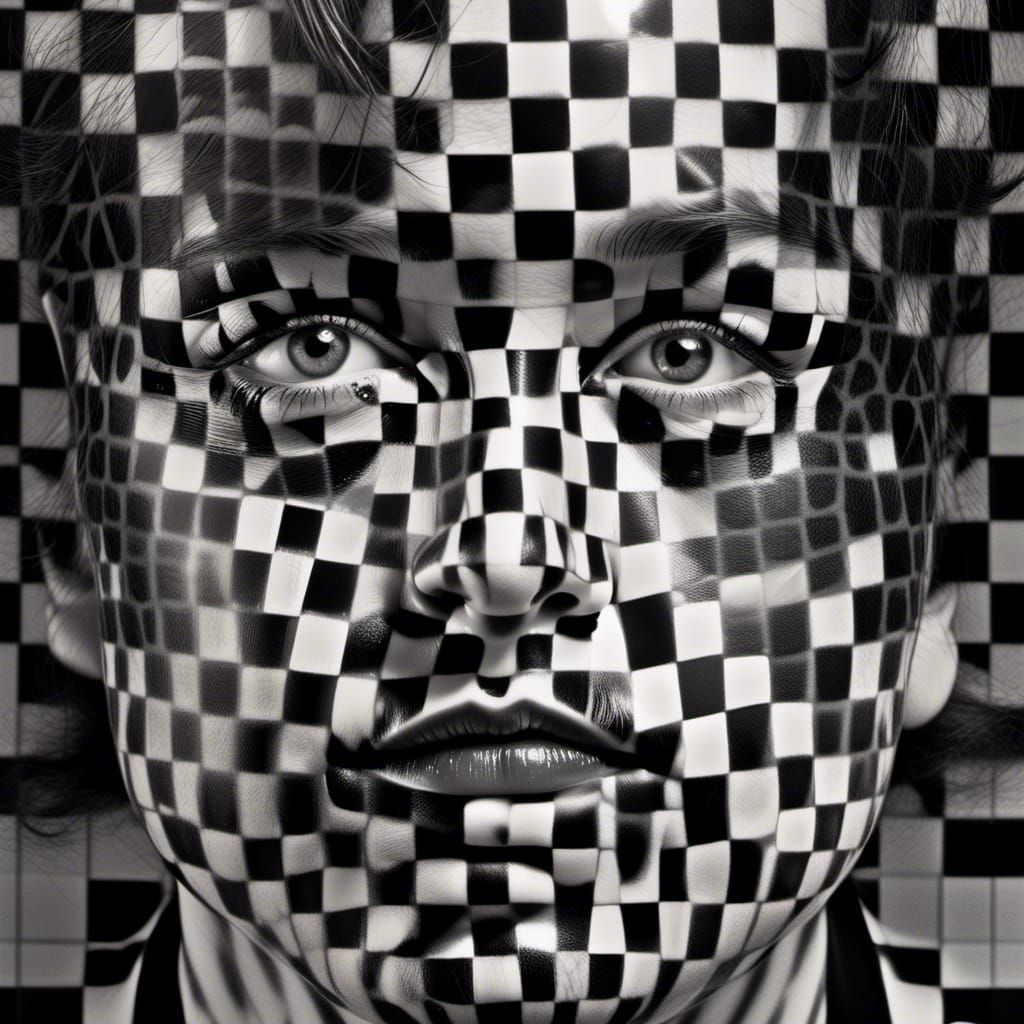 Surreal Portraits in White Laboratory, Hyperrealism Style