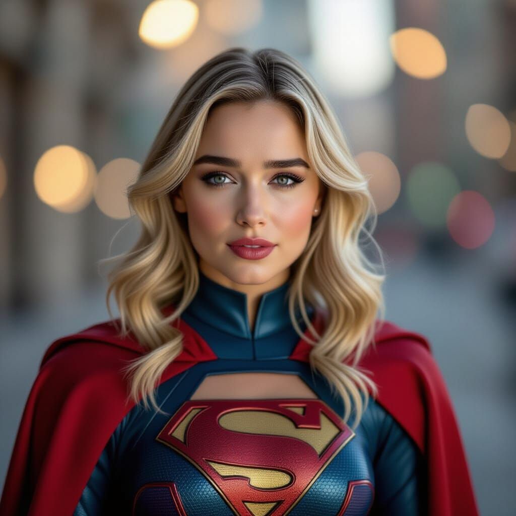 Confident Superhero Portrait in Studio Lighting