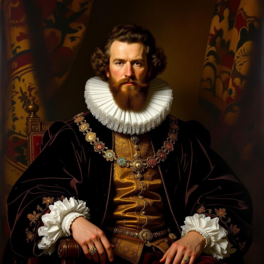 Renaissance Nobleman Portrait in the Style of Rembrandt