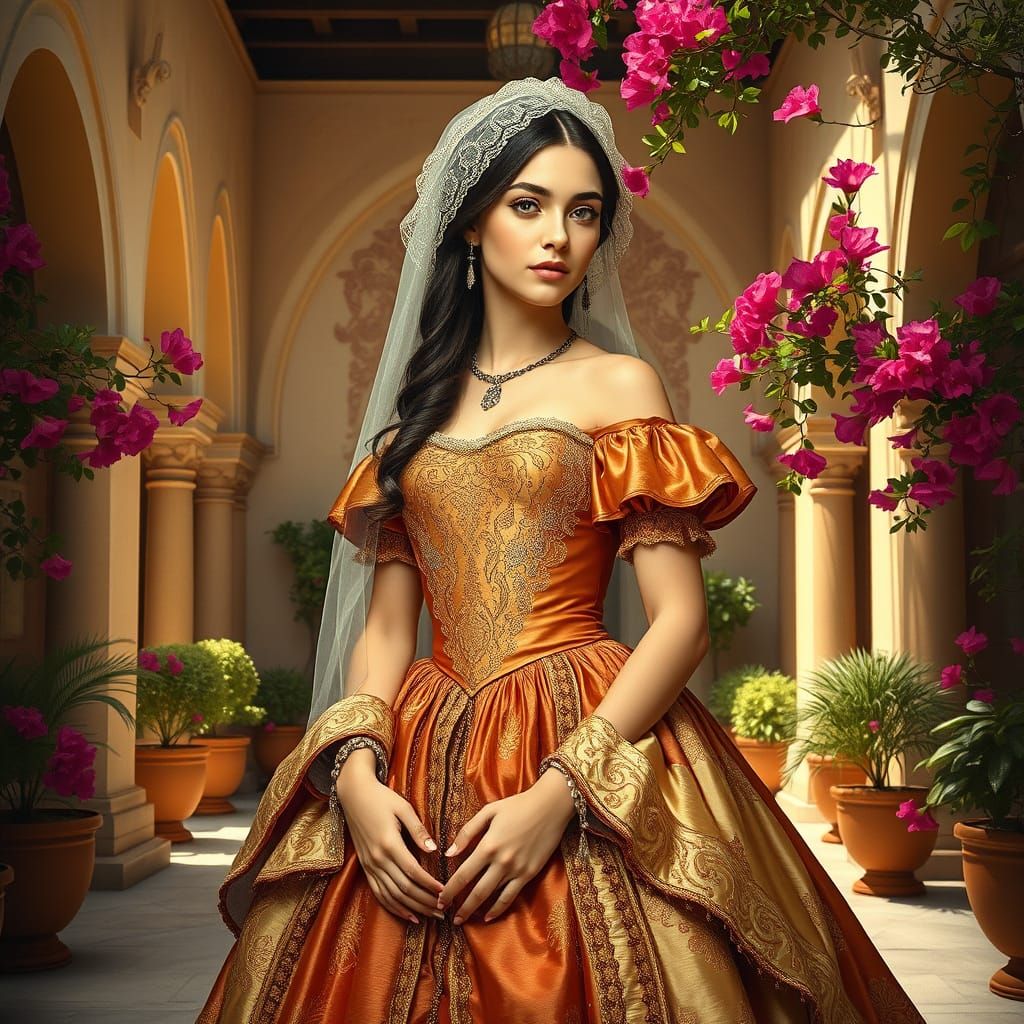 Spanish Princess in Renaissance Gown