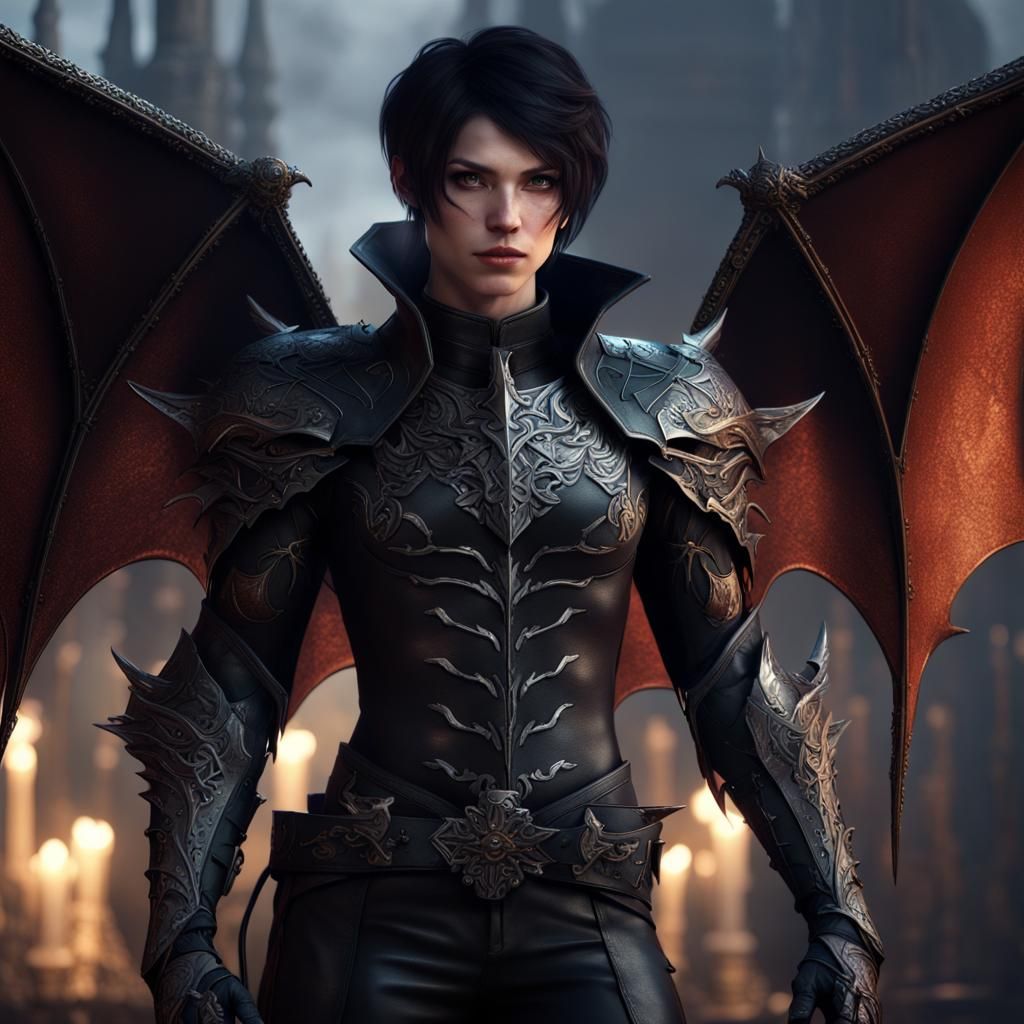 Azriel Shadow Singer with Bat Wings in Armor