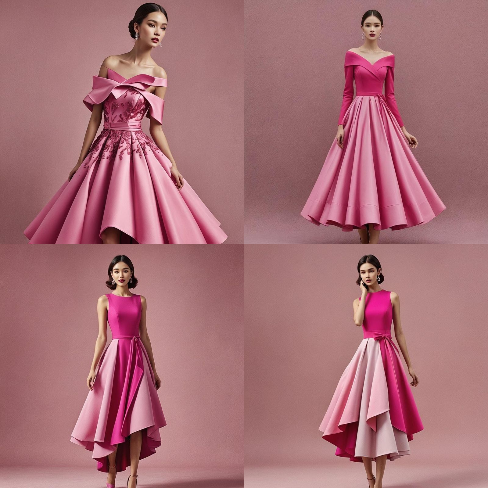 Elegant Hot Pink Dress in Modern Fashion