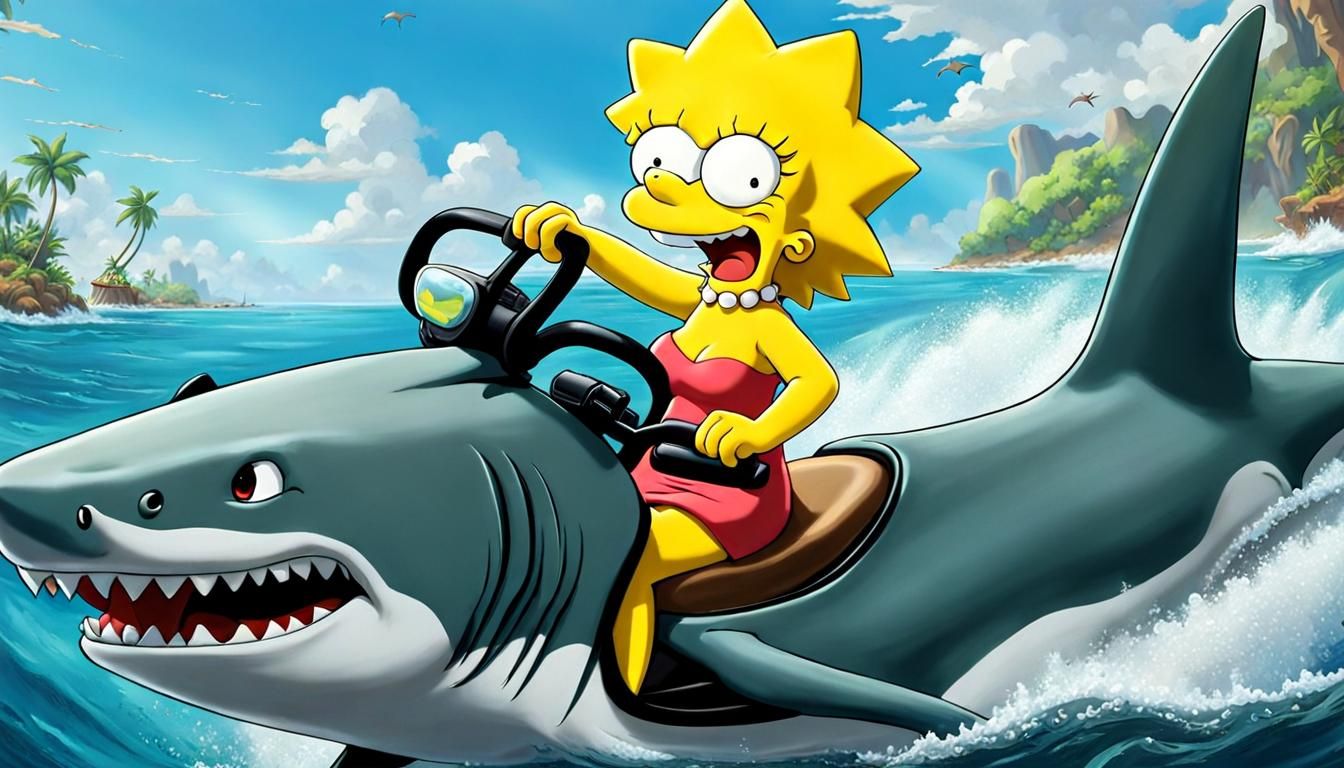 Lisa Simpson shark ride