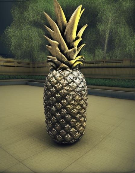 Pineapple War on Garden Gnomes: 3D Rendered Horror