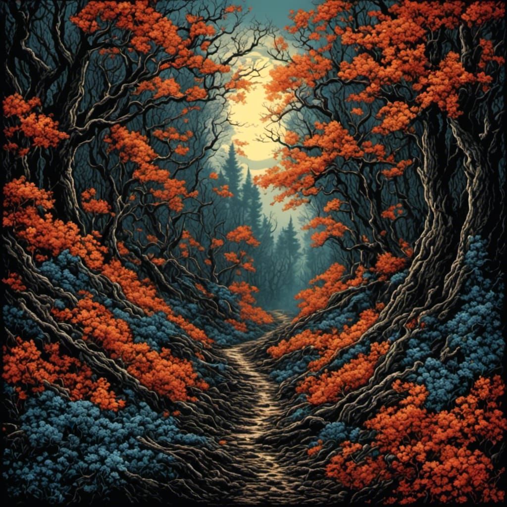 Textured Night Sky in Digital Art Style