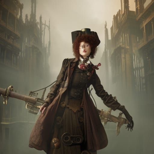 Gothic Steampunk Doctor in Detailed Matte Painting