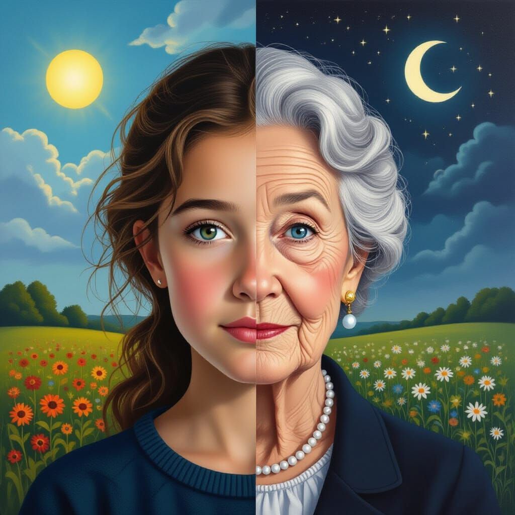 Portrait of Youth and Age, Day and Night