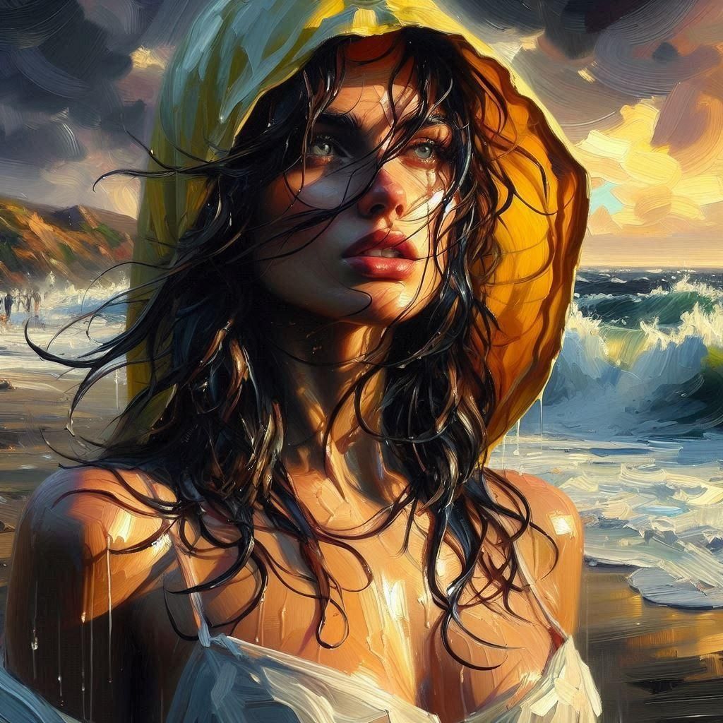 Dramatic Oil Painting of a Stormy Day