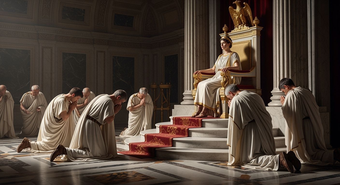 Empress Messalina on a Golden Throne